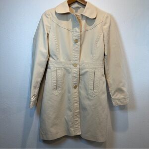 Banana Republic Classic Trench Coat style in cream/beige.